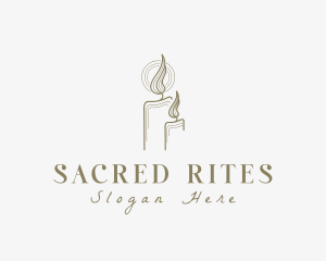 Ritual - Flame Candle Light logo design