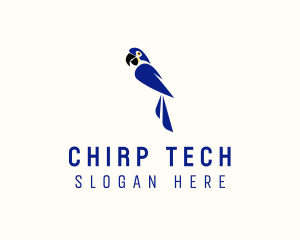 Chirp - Tropical Parrot Macaw logo design