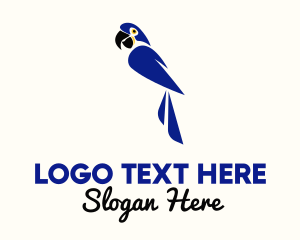 Tweet - Blue Macaw Mascot logo design