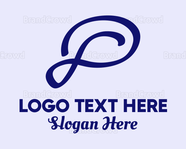 Violet Handwritten Infinity Symbol Logo