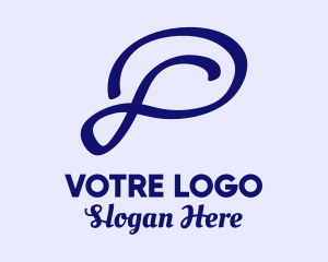 Violet Handwritten Infinity Symbol Logo