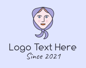 Granny - Country Woman Scarf logo design