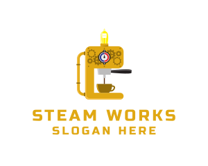 Steampunk - Steampunk Coffee Maker logo design