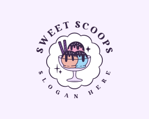 Gelato - Sundae Ice Cream logo design