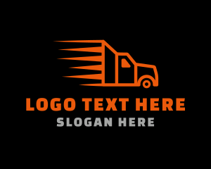 Driver - Express Trailer Truck logo design