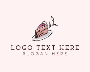 Cake Slice - Dessert Cake Bakery logo design