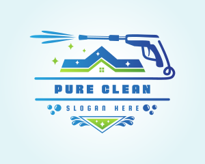 Pressure Washing Cleaning logo design