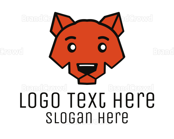 Cute Coyote Head Logo