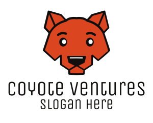 Cute Coyote Head logo design