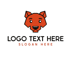 Head - Cute Coyote Head logo design