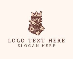 War - Medieval King Monarch logo design