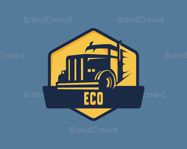 Truck Shipping Haulage Logo