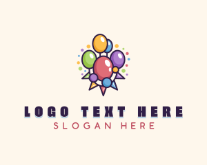 Party Store - Balloons Party Flags logo design