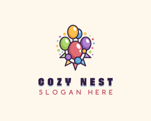 Balloons Party Flags Logo