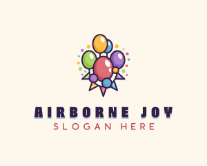 Balloons Party Flags logo design