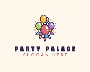 Balloons Party Flags logo design