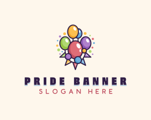 Balloons Party Flags logo design