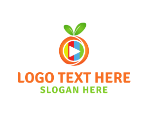 Playful - Orange Fruit Multimedia logo design