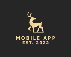 Hunt - Golden Wild Deer logo design