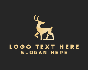 Golden Wild Deer Logo