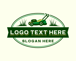 Eco - Lawn Mower Grass Cut logo design