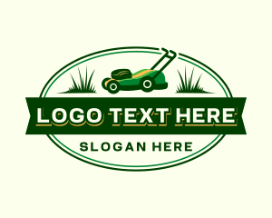 Lawn Mower Grass Cut Logo