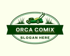 Lawn Mower Grass Cut Logo