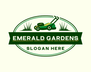 Lawn Mower Grass Cut logo design