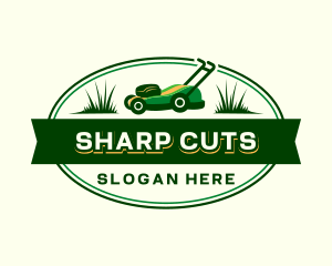 Cut - Lawn Mower Grass Cut logo design