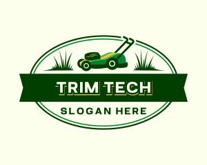 Lawn Mower Grass Cut logo design