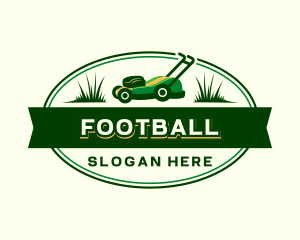 Emblem - Lawn Mower Grass Cut logo design