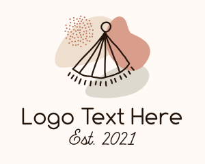 Jewelry Shop - Paper Fan Earring logo design