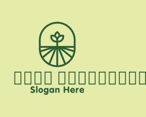 Green Monoline Plant Logo
