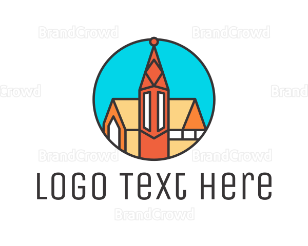 Colorful Cathedral Structure Logo