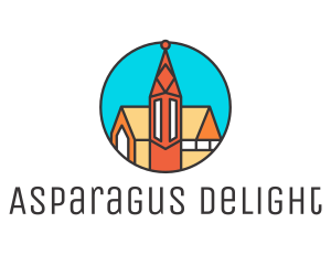 Colorful Cathedral Structure logo design