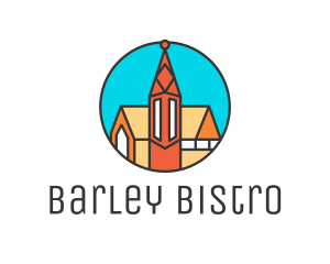 Colorful Cathedral Structure logo design