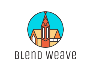 Colorful Cathedral Structure logo design