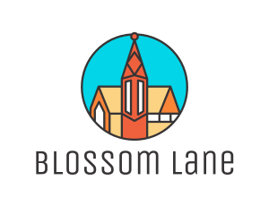 Colorful Cathedral Structure logo design