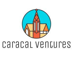 Colorful Cathedral Structure logo design