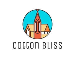 Colorful Cathedral Structure logo design