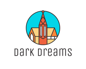 Colorful Cathedral Structure logo design