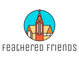 Colorful Cathedral Structure logo design