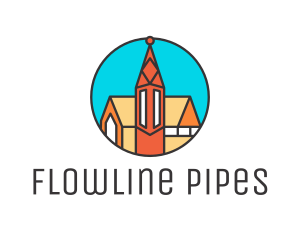 Colorful Cathedral Structure logo design