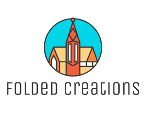 Colorful Cathedral Structure logo design