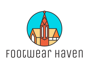 Colorful Cathedral Structure logo design