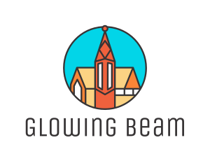 Colorful Cathedral Structure logo design