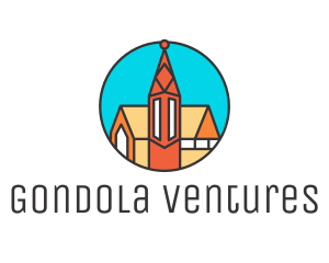 Colorful Cathedral Structure logo design