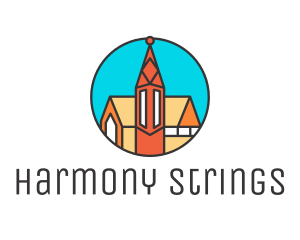 Colorful Cathedral Structure logo design