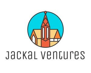 Colorful Cathedral Structure logo design