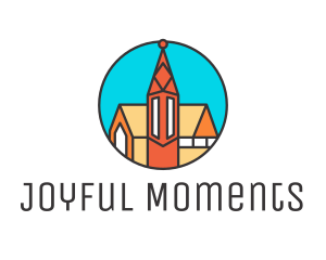 Colorful Cathedral Structure logo design